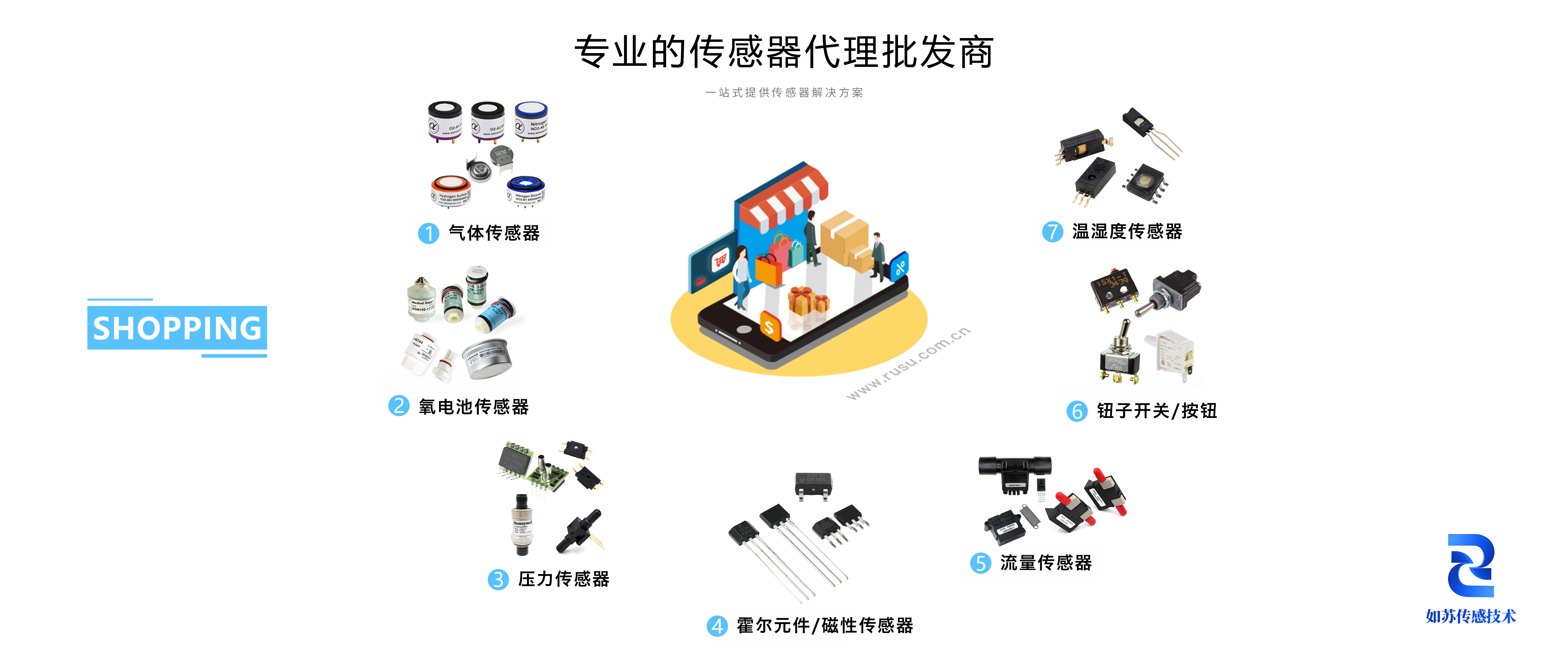 如苏传感技术-主营气体传感器/氧电池传感器/流量传感器/压力传感器/霍尔传感器/红紫外传感器/温湿度传感器/电流传感器